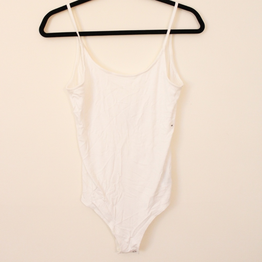 White Ribbed Body Suit - Never Worn